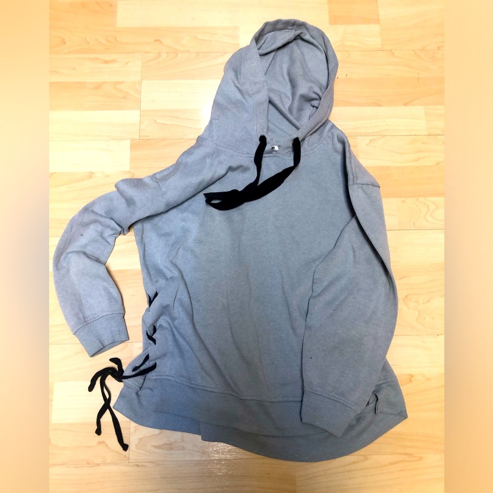 Grey just be hoodie